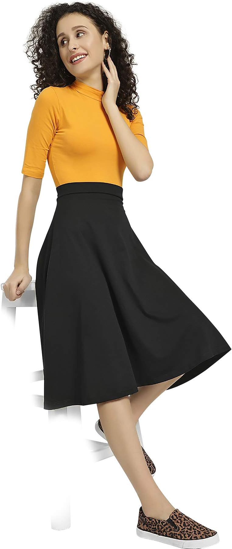 Tfunny Fashion® Women’s A-Line High Waisted Skater Dress