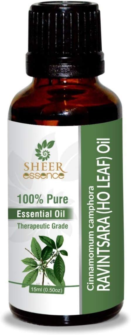 Ravintsara (Ho Leaf) Oil (Cinnamomum Camphora) Essential Oil 100% Pure Natural Undiluted Uncut Therapeutic Grade Oil 16.90 Fl.OZ