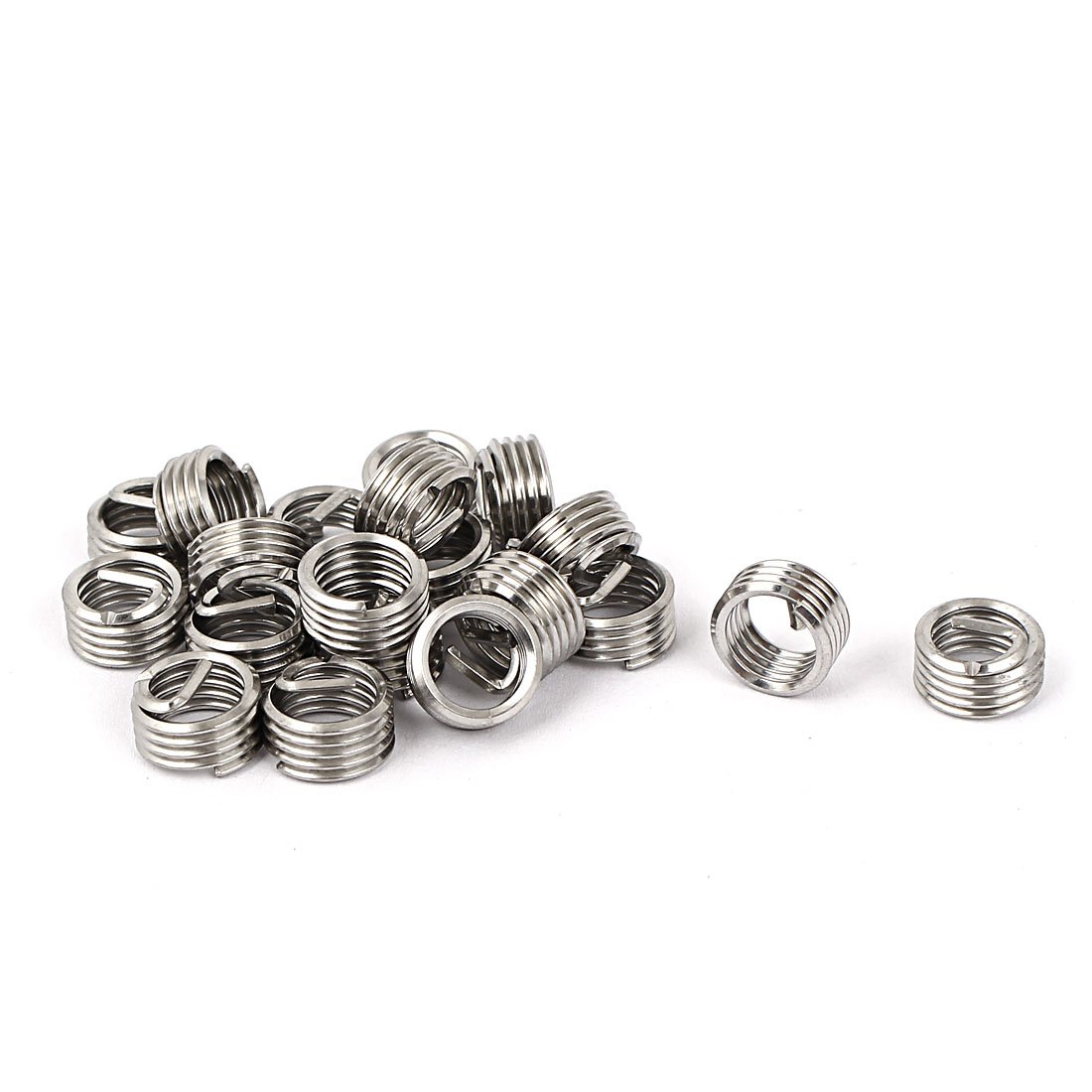 Sourcingmap 5mm Length M8 304 Stainless Steel Helicoil Wire Thread Inserts 20 Pcs