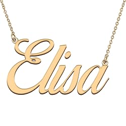 HUAN XUN Customized Custom Simple Any Name Necklace