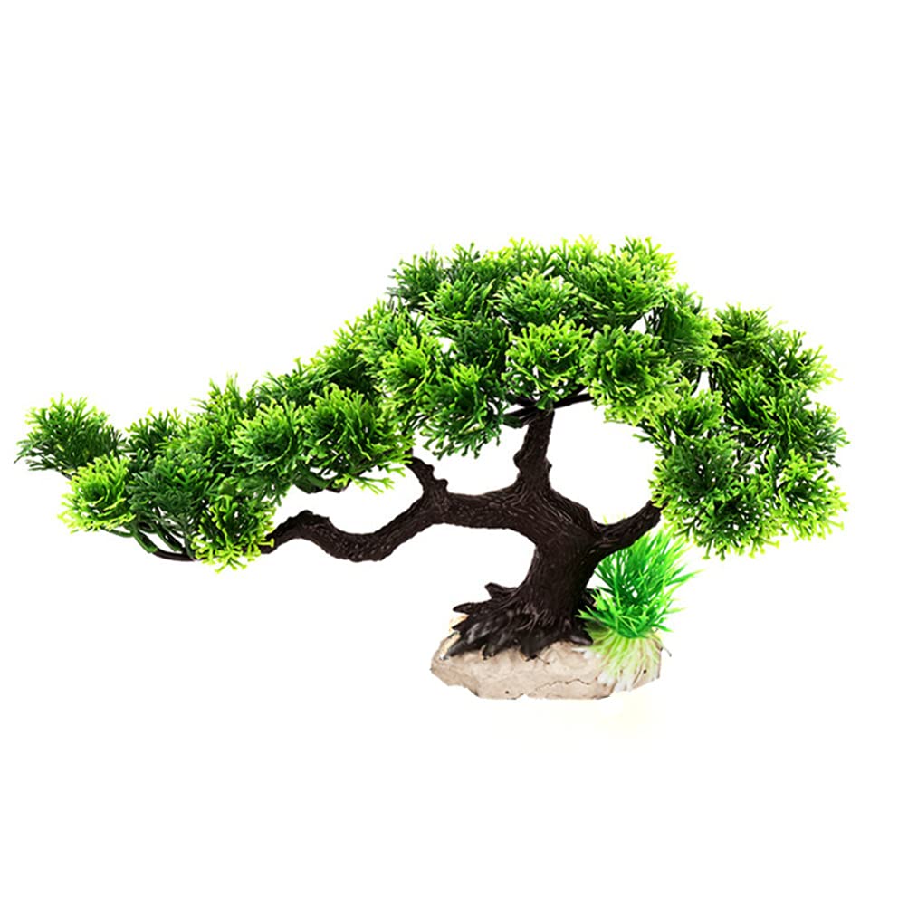 Balacoo Artificial Bonsai Tree Fake Plant Fish Tank Decoration Aquarium Decor Fake Plants Pine Tree Ornament Bonsai DIY Accessory