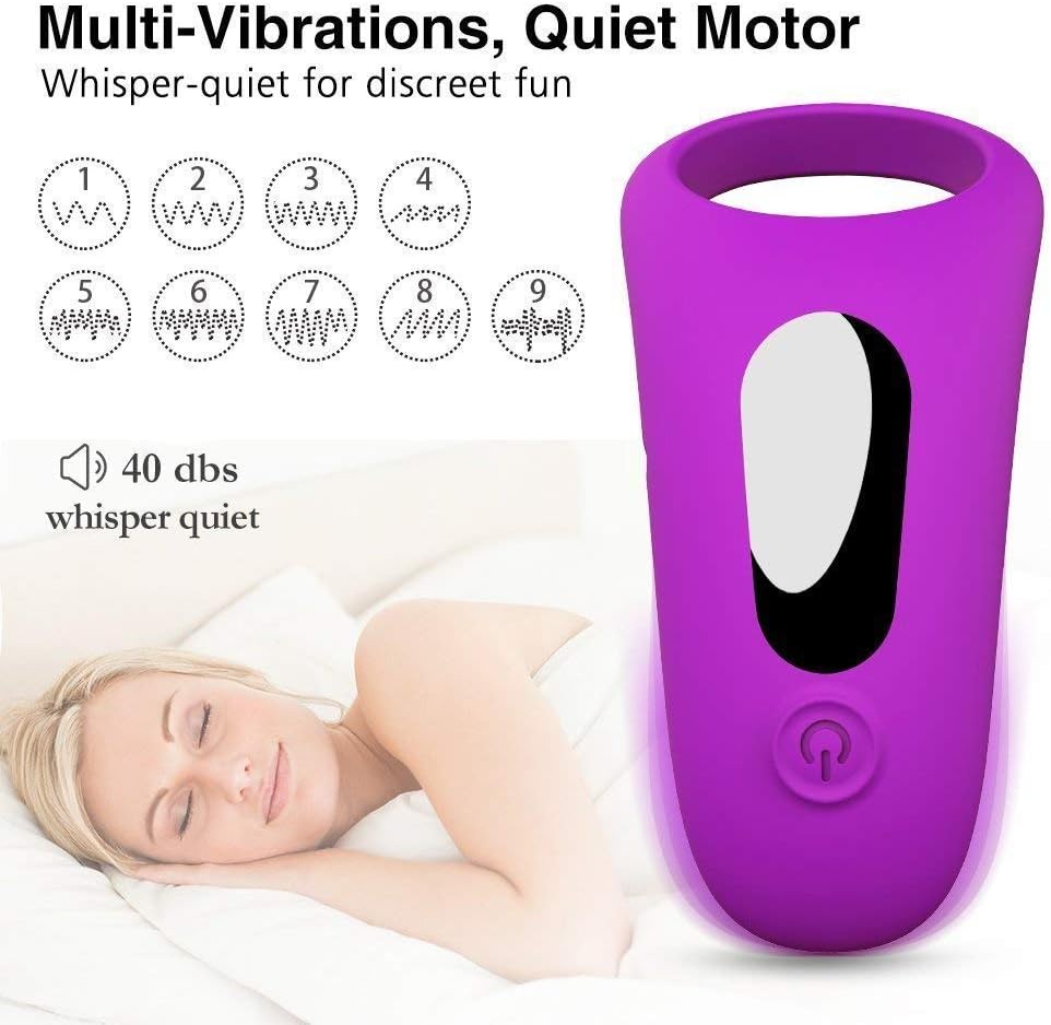 Medical Grade Silicone Wireless Remote Control Pennis-sring Shake Rooster Ring with Rotating Vibrating Mode for Men Women