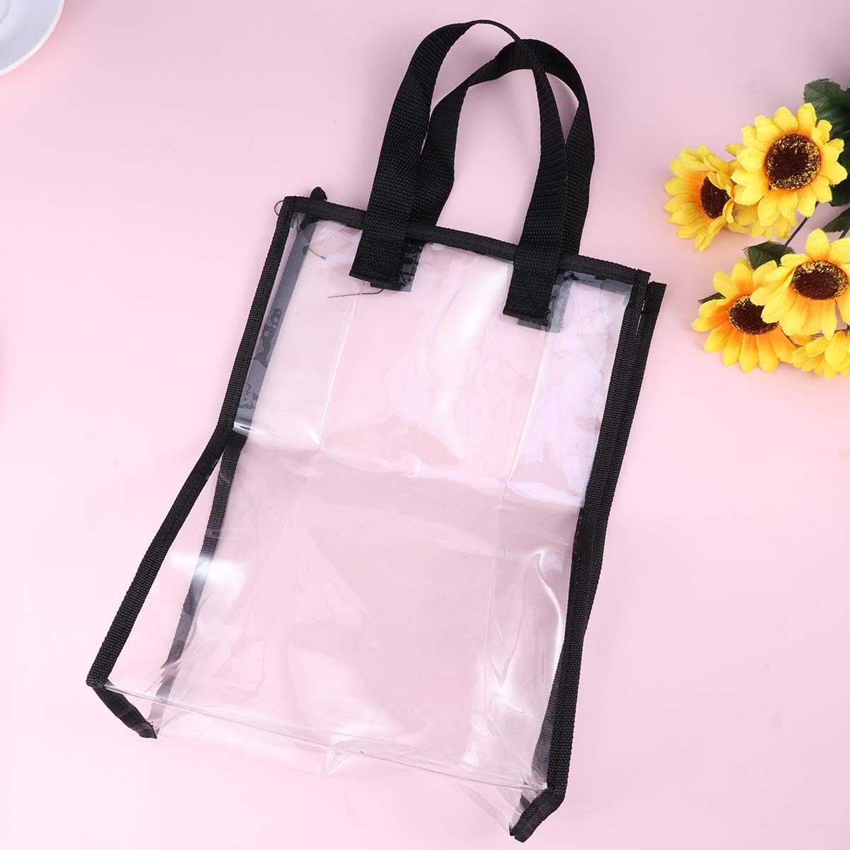 VORCOOL PVC Clear Handbag Tote Bag Gym Tote Bag for Women Work, School, Sports Games and Concerts Clear Bag - Image 4