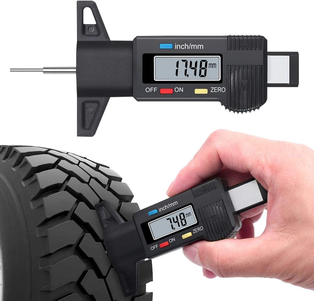BestRec Digital Tire Tread Depth Gauge Digital Tire Gauge Meter