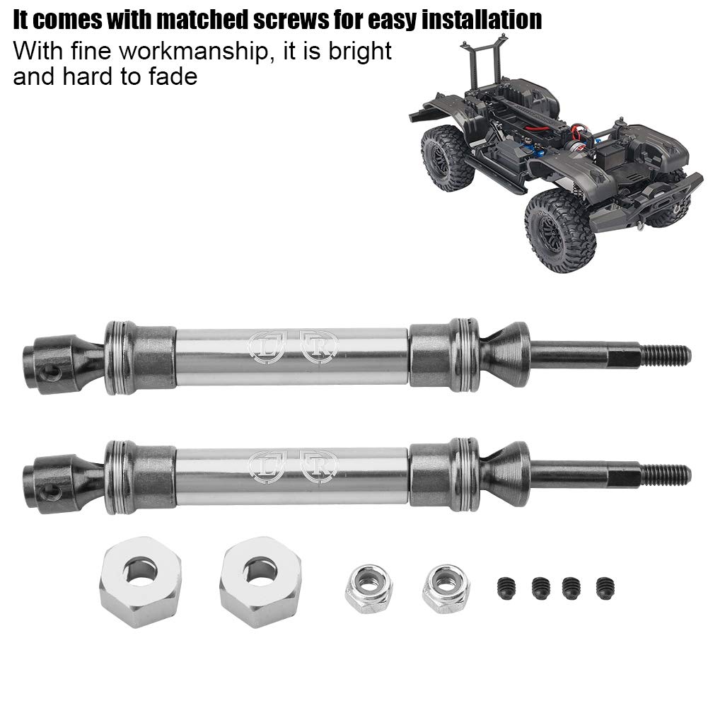 Gray Zouminy 2pcs Rear Drive Shaft CVD Transmission Axle for Traxxas
