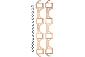 2PCS Exhaust Manifold Gasket Set Replacement Small Block SBF 289 302 351W Exhaust Manifold Gasket Set Easy Use, Plug and Play