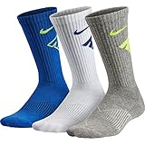Nike 3 Pack Boys' Graphic Cotton Cushioned Crew Socks