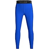 Runhit Boys BJJ Compression Pants Youth Jiu Jitsu No Gi Spats Kids Leggings Athletic Base Layer for Training MMA Wrestling