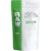 RAW All in One Grow Fertilizer - Water Soluble Plant Food for Soil, 8 oz | Hydroponic Plant Food and Indoor Plant Fertilizer - All Purpose Nutrients for Vegetative Growth &amp; Garden