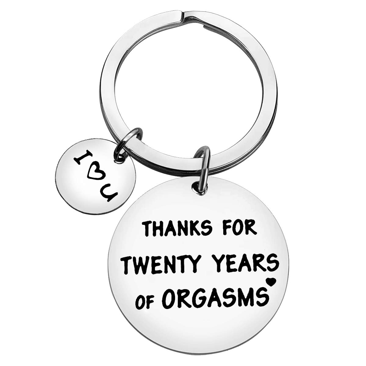 20th Anniversary Keyring Gifts for Husband Boyfriend Guys Funny 20 Year Anniversary Wedding Gift Thanks for All The Orgasms Keychain Valentines Day Birthday Gift 20th Anniversary Present for Men Him