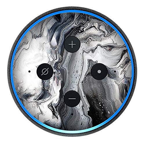 Black and White Swirl Marble - Vinyl Decal Skin Compatible with Amazon Echo Dot 3rd Generation Alexa - Decorations for Your Smart Home Speakers, Great Gift for mom, dad, Birthday, Kids