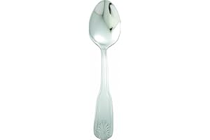 Winco 0006-10 12-Piece Toulouse European Table Spoon Set, 18-0 Extra Heavy Weight Stainless Steel