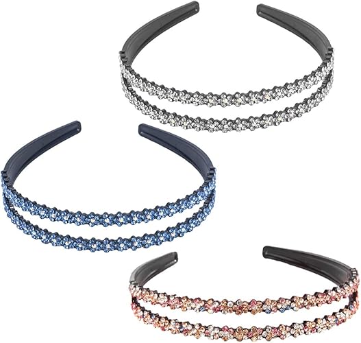 Amazon Frcolor カチューシャ レディース ラインストーン 髪飾り ヘアバンド ヘアアクセ イベント 祝日 誕生日 お祭り プレゼント 3個セット カチューシャ ヘアバンド 通販