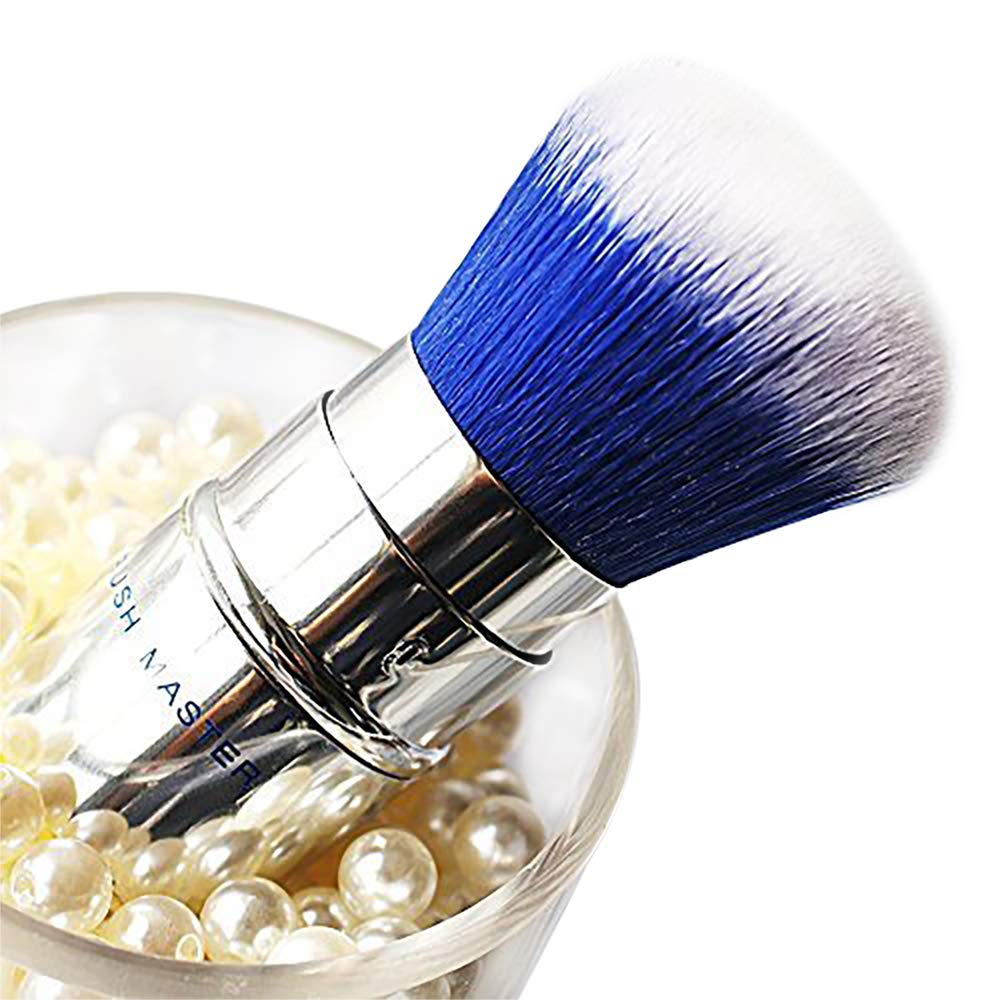 Brush Master Retractable Kabuki Makeup Brush Travel Powder Brush for Foundation, Blush, Bronzer, Concealer, Portable Brush w/ Cover: Beauty
