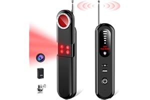 EVESKY Hidden Camera Detectors and Bug Detector,Rf Detector Camera and Audio Finder for Travel,Spy Camera Finder Scan for Hotels Room, GPS Tracker Device Detector for Car,5 Levels Sensitivity 3 Modes(Black)