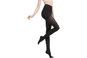 MGANG Medical Compression Pantyhose for Women & Men, Closed Toe, Opaque, Waist High Compression Circulation Leggings, 15-20 mmHg Firm Support Compression Hose for Varicose Veins, Edema, DVT, Black L