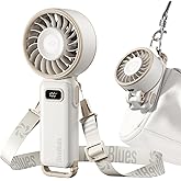 Diveblues Turbo Portable Fan, 3X Powerful Airflow, 1-100 Speed, 4-in-1 Handheld Fan Mini Fan with Carabiner Clip, Up to 12H C