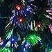 HOMCOM 6' Artificial Holiday Pre-Lit Fiber Optic / LED Light-Up Christmas Tree With 8 Light Settings And Stand