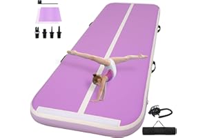 EGGORY Tumble Track, Inflatable Tumbling Mat,Tumble Track Mats for Gymnastics, and Tumble Track with 4/6/8 Inches Thickness for Home, Training, Cheerleading, Yoga, Water with Pump