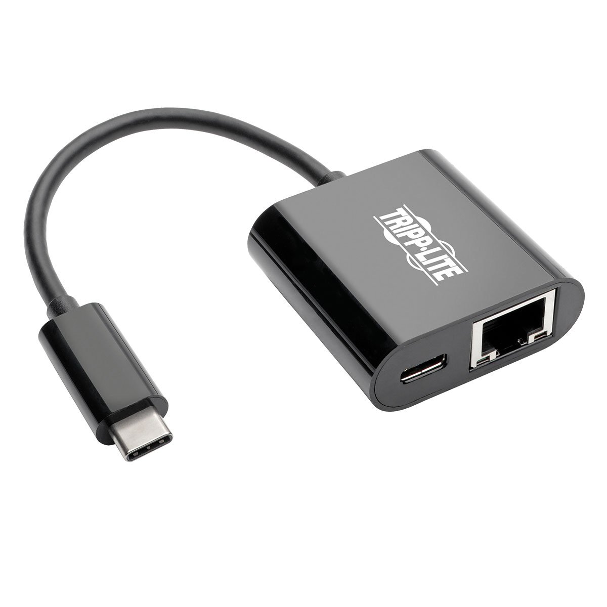 Tripp Lite USB-C to Gigabit Ethernet Adapter USB Type C to Gbe PD Charging, Thunderbolt 3 (U436-06N-GB-C)