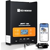 ECO-WORTHY 60A MPPT Solar Charge Controller with Bluetooth &amp; WiFi | Max PV Input 150V,12/24/36/48V Solar Panel Regulator for Lead-Acid/Lifepo4 Battery in Solar System RV