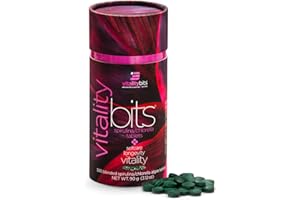 ENERGYBITS VITALITYbits - Organic Blended Spirulina & Chlorella Tablets - Algae Superfood - Energy, Self Care, Beauty - Replace Greens, Supplements, Protein, Snacks - Vegan, Keto, Gluten Free - 360 Tablets