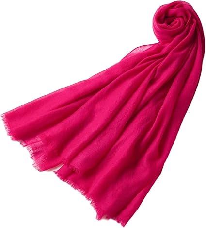Amazon ドゥクラッセ ホワイトカシミヤ シアーストール 無地 187 Fピンク ストール 通販