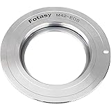 Fotasy Copper M42 Lens to Cannon EF Adapter, 42mm Screw Mount Lens to EFs, Infinity Focus, Compatible with Canon DSLR 6D 5D M