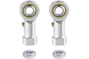 ZOWZEA 2Pcs PHSB4 Rod End Bearing 1/4 inch Bore Pre-Lubricated 1/4-28 Female Thread Right Hand Heim Joint with Jam Nuts