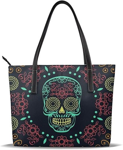 バッグ ドクロトートバッグ レディース ビジネスバッグ 大容量 通勤 Puレザ Ol 学生 ビジネス 通学 誕生日 入学式 旅行 防水 ハンドバッグ Amazon