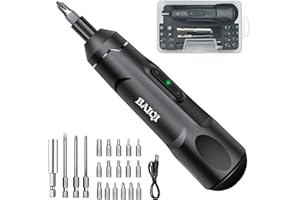 BAIQI Mini Electric Screwdriver Set,3.7V 800 MAH USB-C Rechargeable Cordless Rotary Tool With 20 pcs Bits Set For Install or Repair