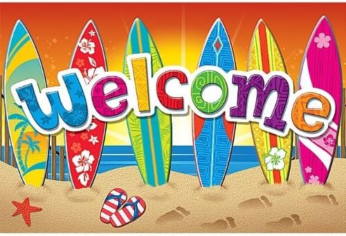 2 X Teacher Created Resources Surf's Up Welcome Postcard (5363)
