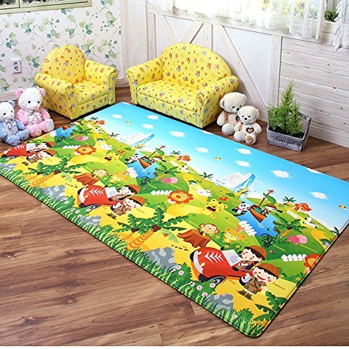 Buy Dwinguler Ecofriendly Waterproof & Slip Resistant Reversible Kids Playmat (Safari Theme) by