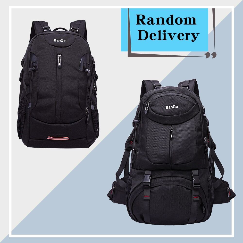 BanGe Hiking Backpack 40L Outdoor Waterproof Large Capacity Travel Laptop Bag for Men BG2223,Black