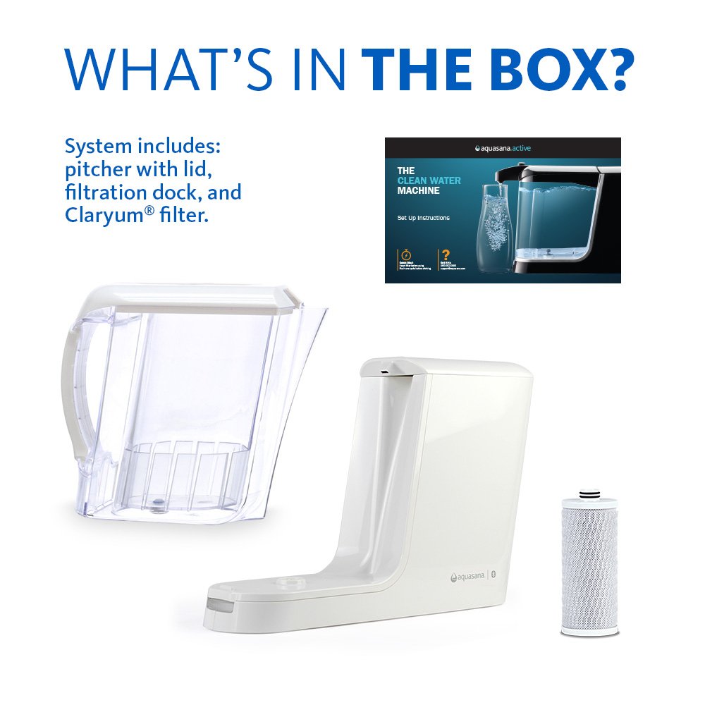 Aquasana Clean Water Machine, Powered Water Filter Pitcher, Filters 320