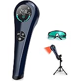 YUECH Cold Laser Therapy Device, Portable Handheld Red Light Therapy for Joint and Muscle Pain Relief, Wound Healing, Dual Wavelenghth (4x808nm+14x650nm) with Adjustable Timer and Intensity