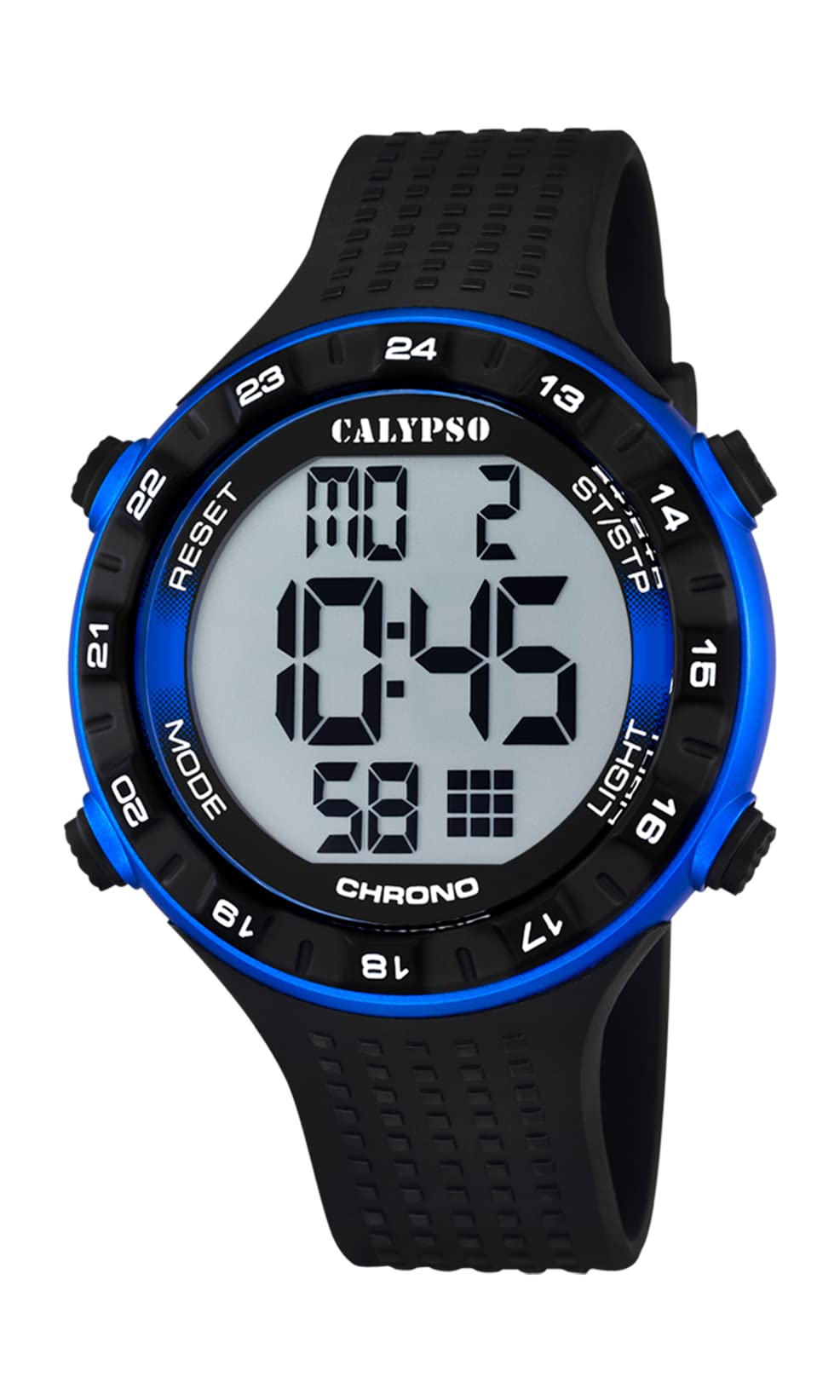 Calypso Unisex Digital Watch with LCD Dial Digital Display and Black Plastic Strap K5663/2
