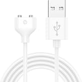 Vanjua 6mm Magnetic USB Cable DC Charger with 2 Pins Replacement Charging Cord for Massager Electric Toothbrush (White, 6MM)