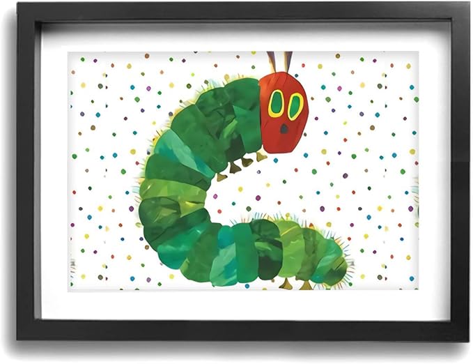 Amazon Co Jp 絵画家 はらぺこあおむし 昆虫のイラスト 装飾画 玄関に飾る絵 キャンバス絵画 インテリア お祝いやプレゼントに 木枠付きの完成品 絵画 軽くて取り付けやすい 木枠付40x30cm 服 ファッション小物