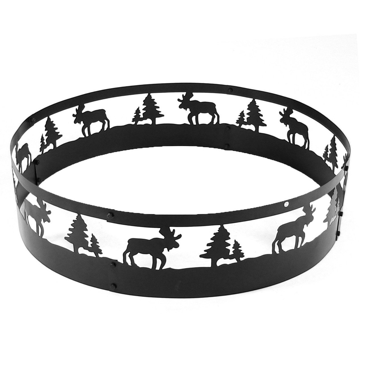 Sunnydaze Wild Moose Fire Pit Campfire Ring Large Outdoor Heavy