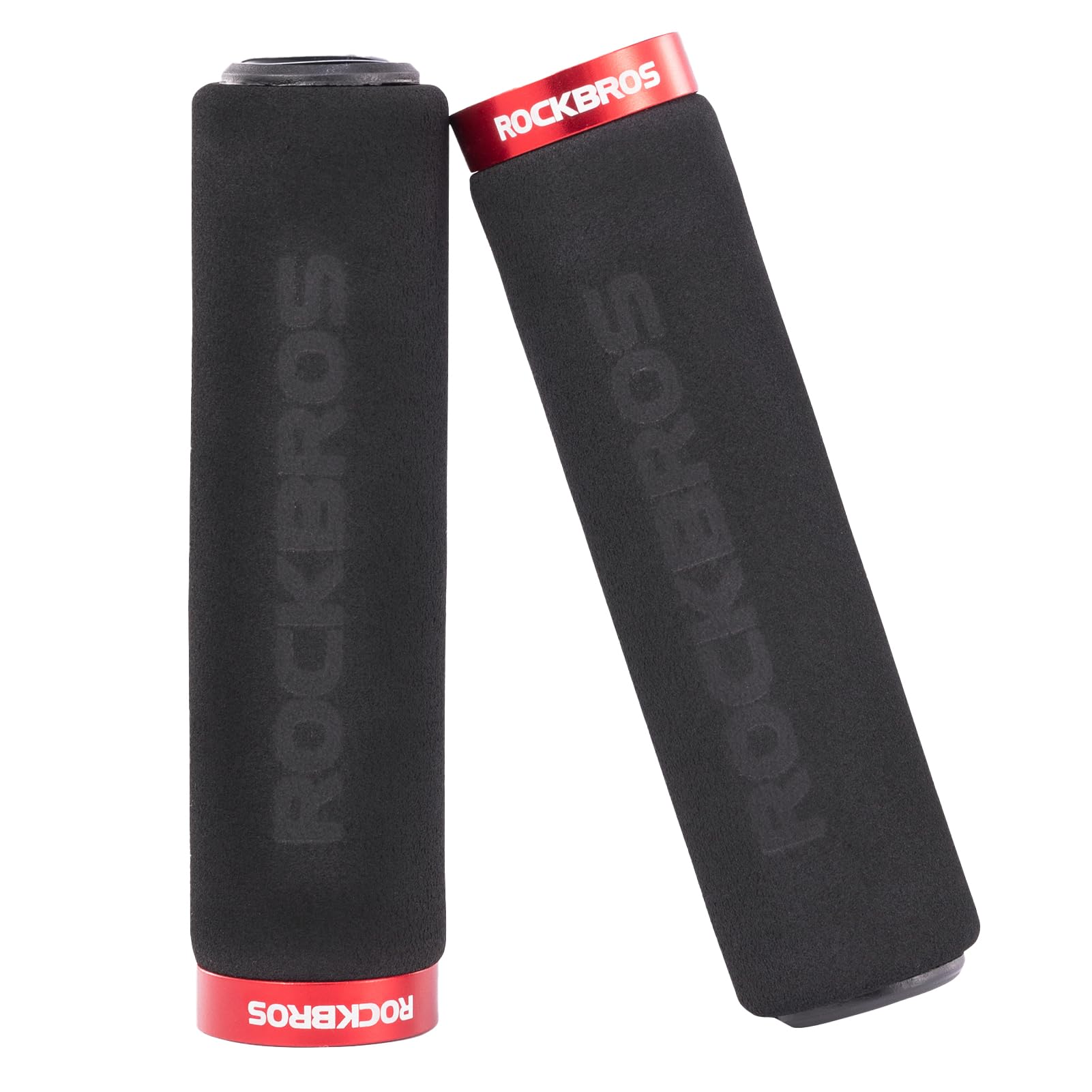 ROCKBROS(ロックブロス)自転車 グリップ ハンドルグリップ スポンジ 衝撃吸収 エルゴグリップ 超軽量 ロックオンタイプグリップ 内径22mm 滑り止め 握りやすい クロスバイク サイクルグリップ 子供 交換 左右セット MTB BMX の商品画像
