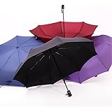 Automatic Travel Umbrella Compact 8 Ribs One Handed Operation Auto Open Close 60 MPH Windproof Waterproof