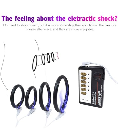 Elektro-Penisringe-Set,Elektro Shock Estim Penisring,Penisvergrößerung Stromschlag Cockring,Erotik Medizinische Sex Spielzeug