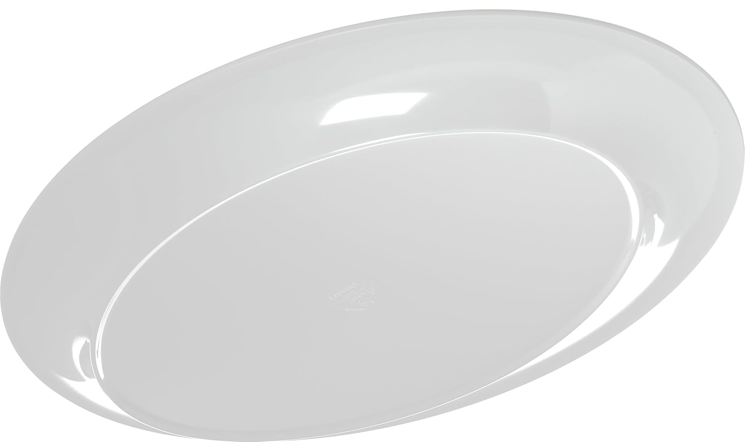 Carlisle 4441202 Designer Displayware Melamine Wide Rim Oval Platter, 21" x 15", Melamine, White: Industrial & Scientific