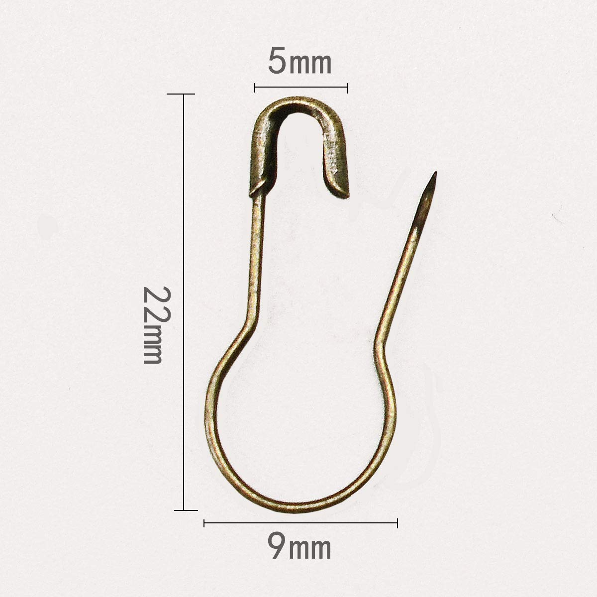 1000 Pieces 21mm/0.8 Inch Small Metal Safety Pins, Gourd Pin, Bulb Pin, Clothing Tag Pins for Clothing Crafting and DIY(Bronze)