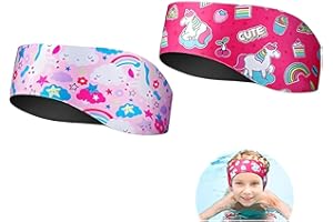 Lyyxjsltd 2PCS Swimming Headbands Cute Swinmmers Ear Headband Waterproof Swim Hair Protection Band Toddlers Swimmer Ear Guard