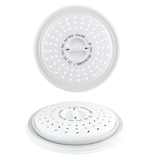 Compra Tapa de microondas retráctil, color blanco en Amazon.es