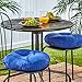 Greendale Home Fashions 15-Inch Round Indoor/Outdoor Bistro Chair Cushion, Marine Blue, Set of 2