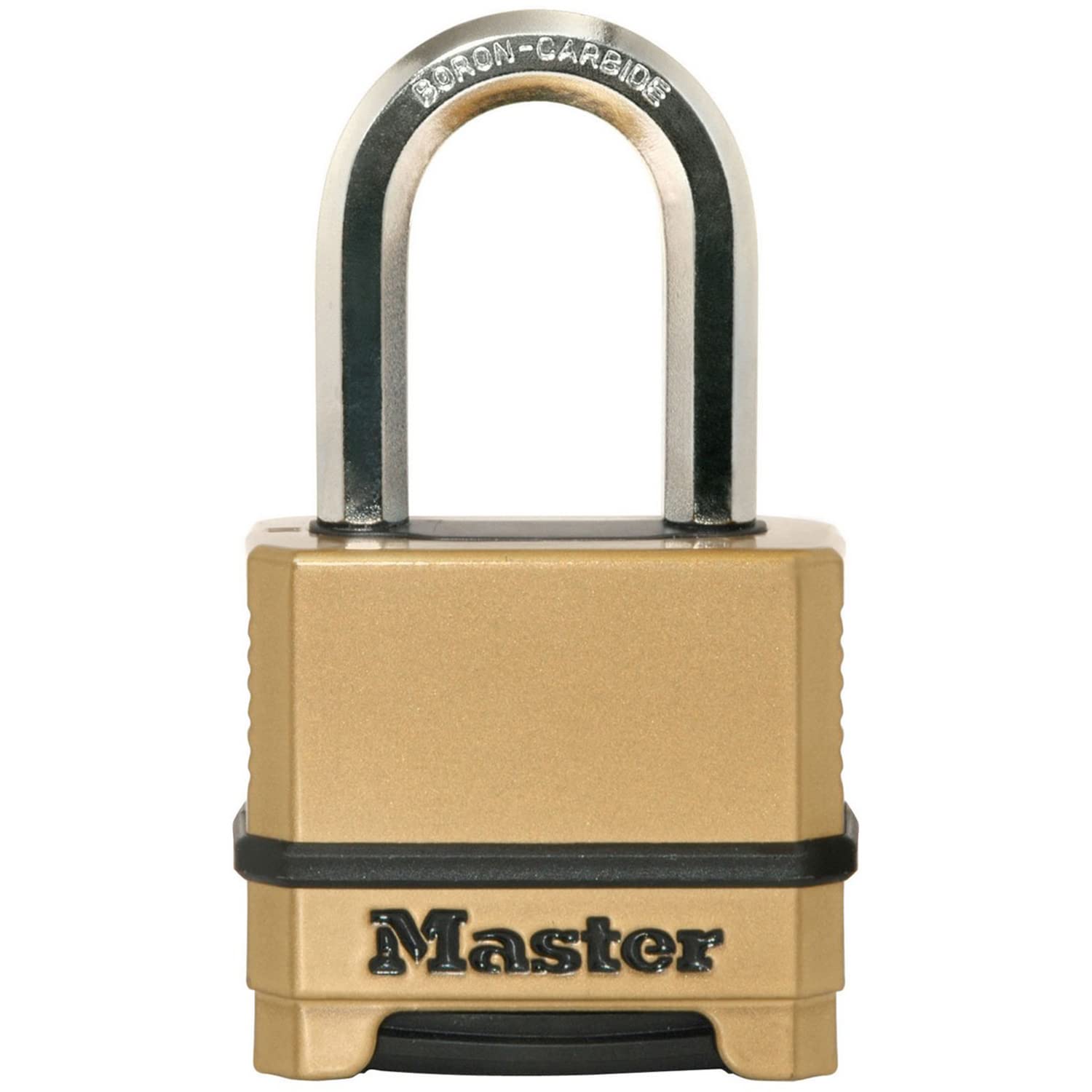 MASTER LOCK Heavy Duty Padlock, Security Level 9/10, Outdoor, Keyed, Combination, Zinc, Long Shackle