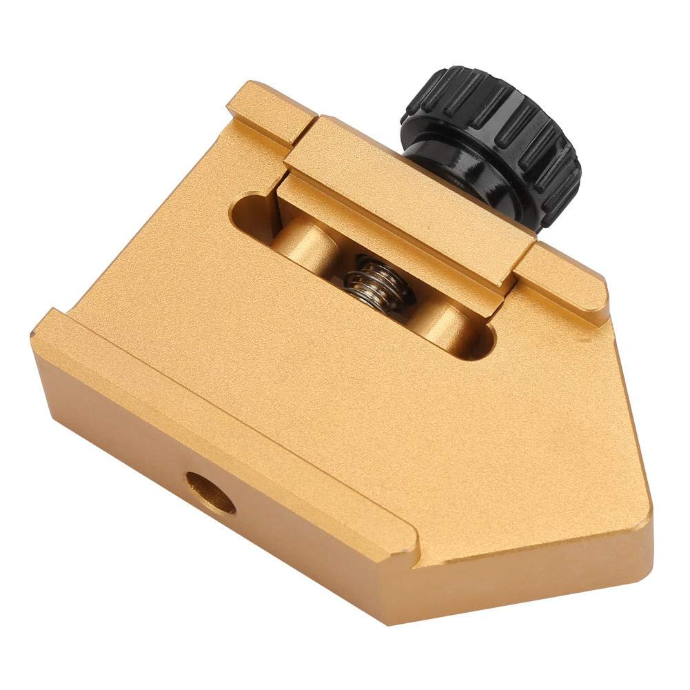 Qiter Woodworking Ruler Locator, Aluminium Alloy 45 Degree Angle Line Caliber, Adjustable Block Gauge, 7cm x 2mm